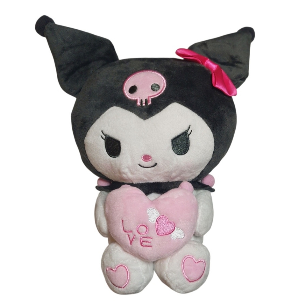 Sanrio Kawaii Anime Valentines Love Kuromi 10 Inch Plush Stuffed Animal